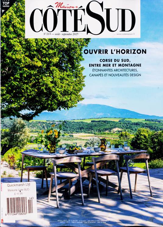 Maison Cote Sud Magazine: 12-Month Subscription, 6 Issues