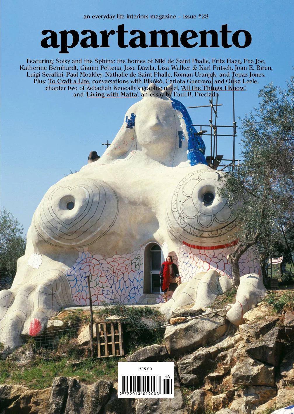 Cover of 'apartamento' magazine featuring a unique architectural structure.