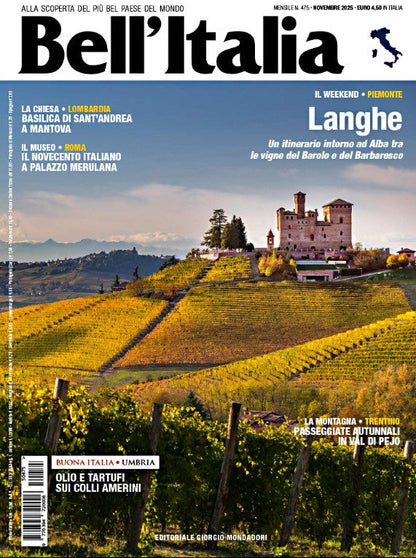 Italian vineyard with palazzo on magazine cover