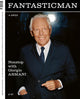 Giorgio Armani posing in a suit on the cover of Fantastic Man.
