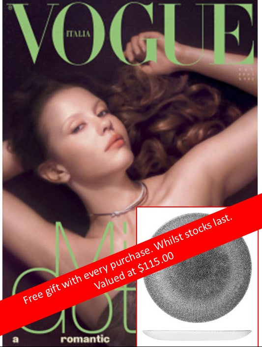 Vogue Italia magazine cover featuring Mia Goth